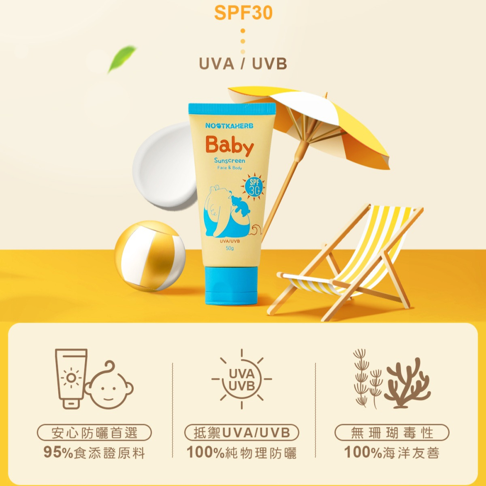 AUROS光子天使✅諾卡草本嬰兒純物理防曬乳SPF30+-細節圖3