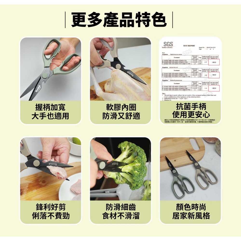 現貨✅3M Scotch 鈦金屬舒適寬柄可拆式料理剪刀 2入組-細節圖6