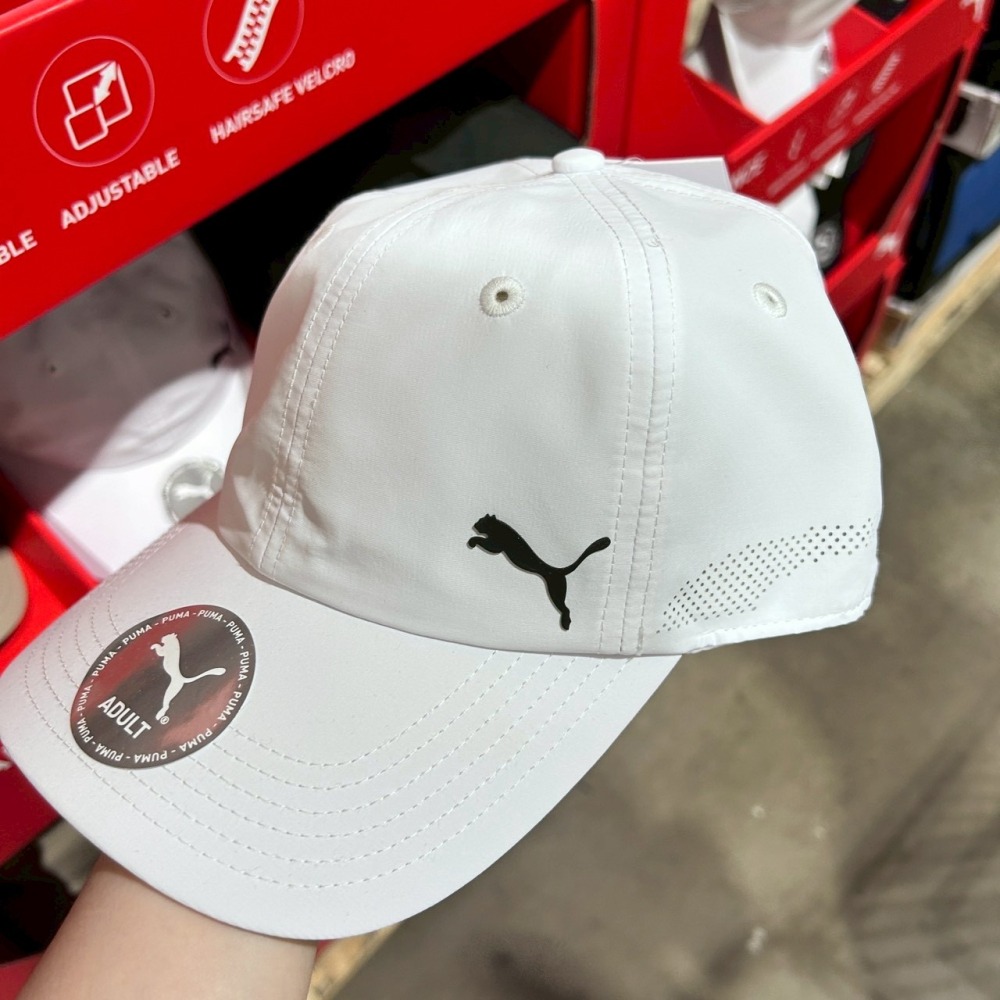 現貨✅PUMA鴨舌帽 perforated cap 棒球帽老帽卡其黑色白色-細節圖2