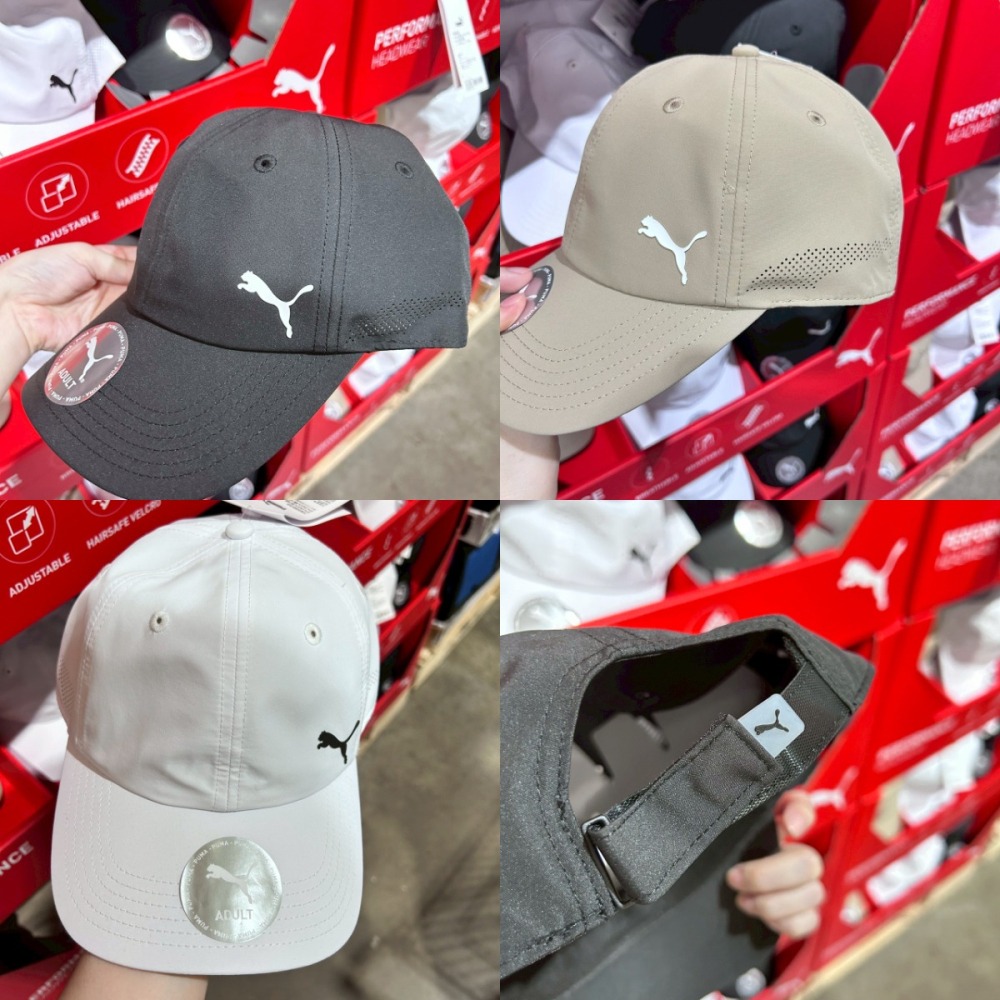 現貨✅PUMA鴨舌帽 perforated cap 棒球帽老帽卡其黑色白色-細節圖8