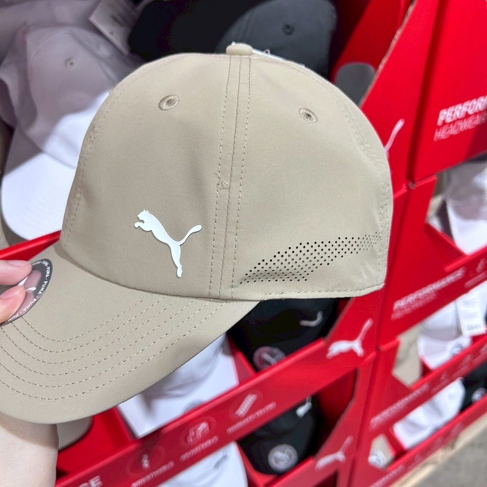 現貨✅PUMA鴨舌帽 perforated cap 棒球帽老帽卡其黑色白色-規格圖8