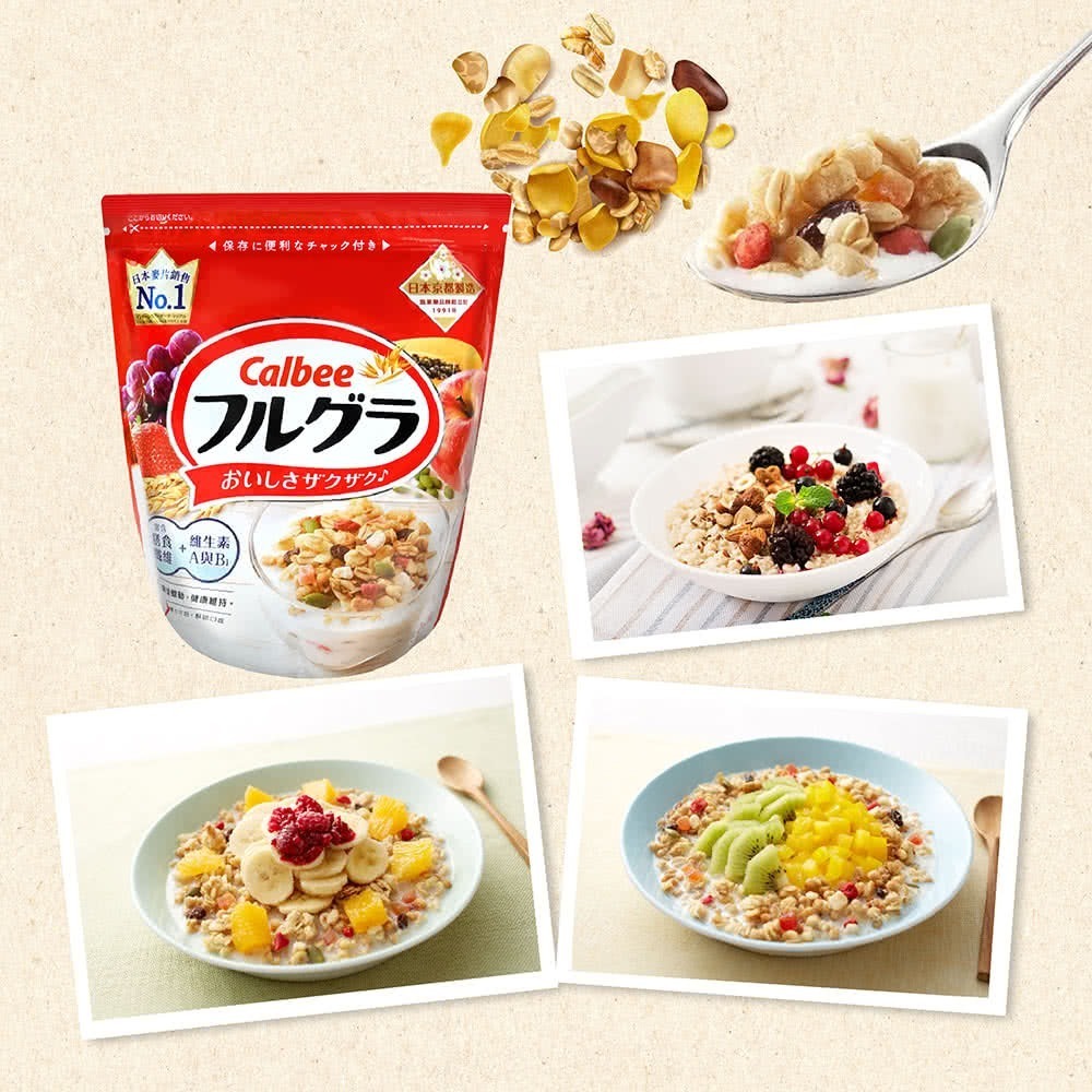 現貨✅卡樂比 富果樂水果早餐麥片 1 公斤 Calbee穀物燕麥健康-細節圖3