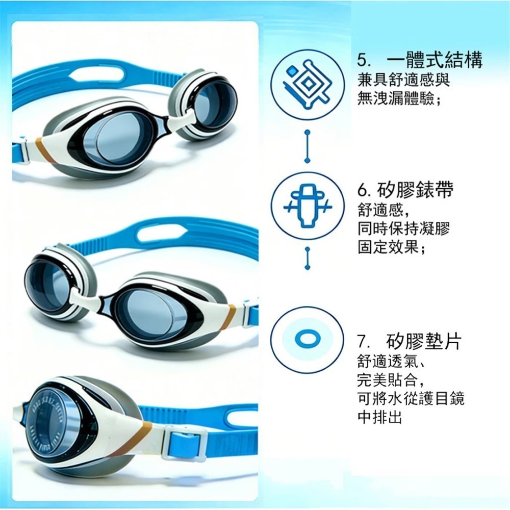 現貨✅SODE 成人泳鏡 3入組 Goggles蛙鏡游泳防霧防碎舒適透氣矽膠一體式運動戶外玩水-細節圖7