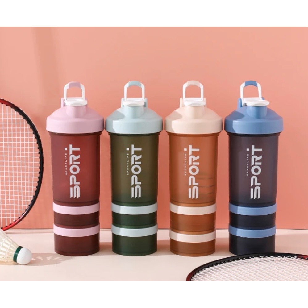 168選物社｜乳清杯 三層搖搖杯 運動水杯 蛋白粉攪拌杯 運動搖搖杯-細節圖2