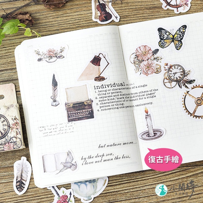 敘舊之章貼紙 封口貼 陌墨貼紙 手帳貼【快速出貨】禮品貼紙 裝飾貼紙 造型包裝貼紙 貼紙 手繪貼 復古貼紙 文具-細節圖2