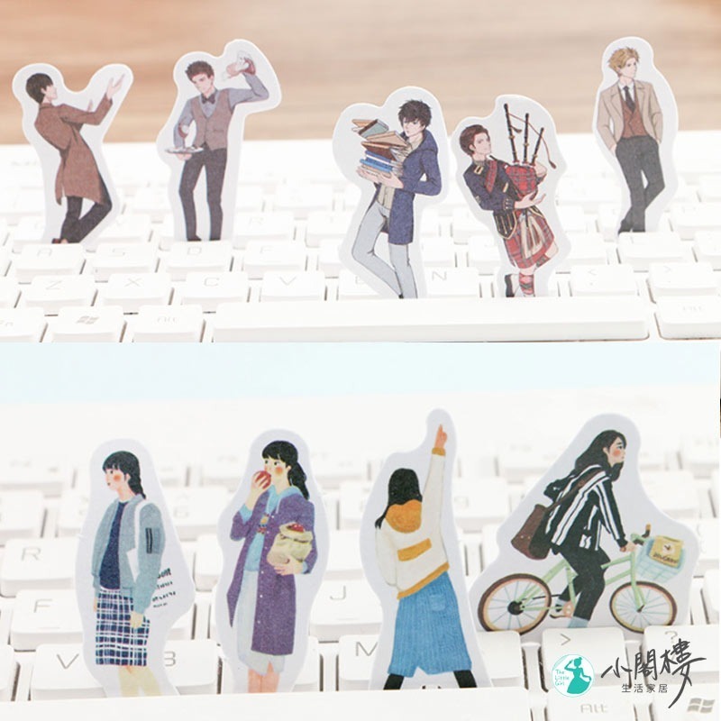 人物貼紙 和紙貼紙 Infeel.Me  40張【快速出貨】貼紙 手帳貼紙 手帳 裝飾 文具 異型貼紙  插畫貼紙 拼貼-細節圖6