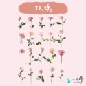 PET透明貼紙包 RosyPosy【快速出貨】花貼紙 蝴蝶貼紙 熊貼紙 手帳貼 套裝貼紙 防水貼紙 學生禮物 擬真貼紙-規格圖10