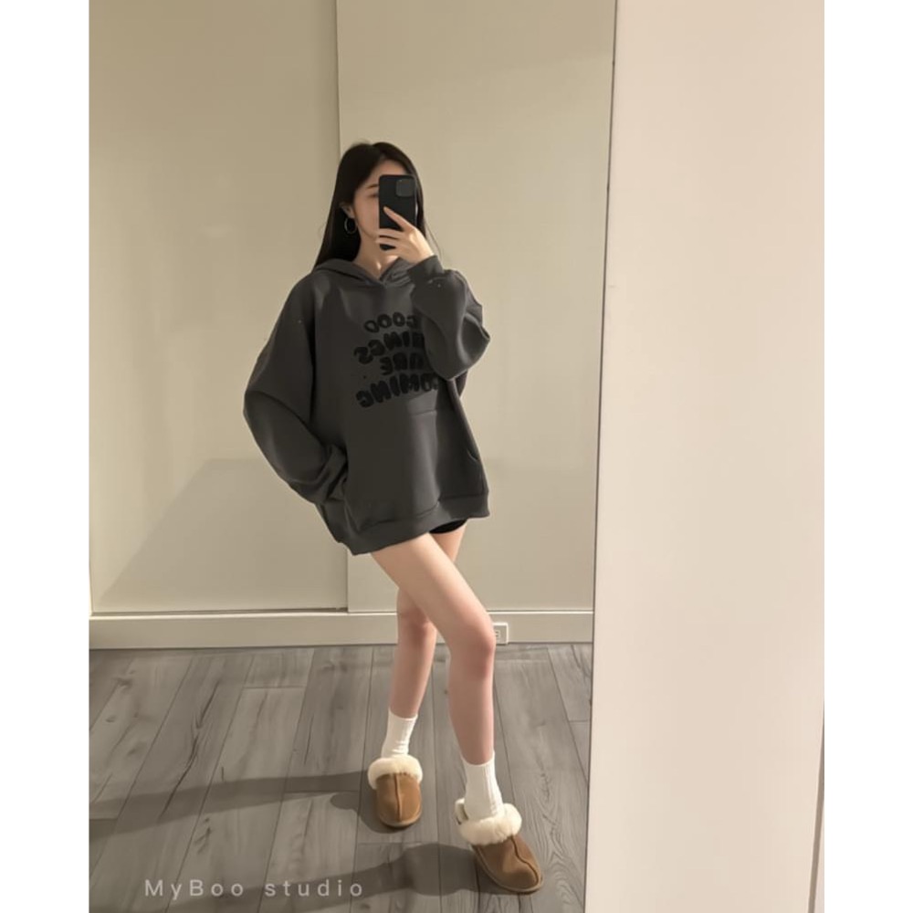 獨家訂製款 美式復古寬鬆oversize帽T 連帽衛衣-細節圖3