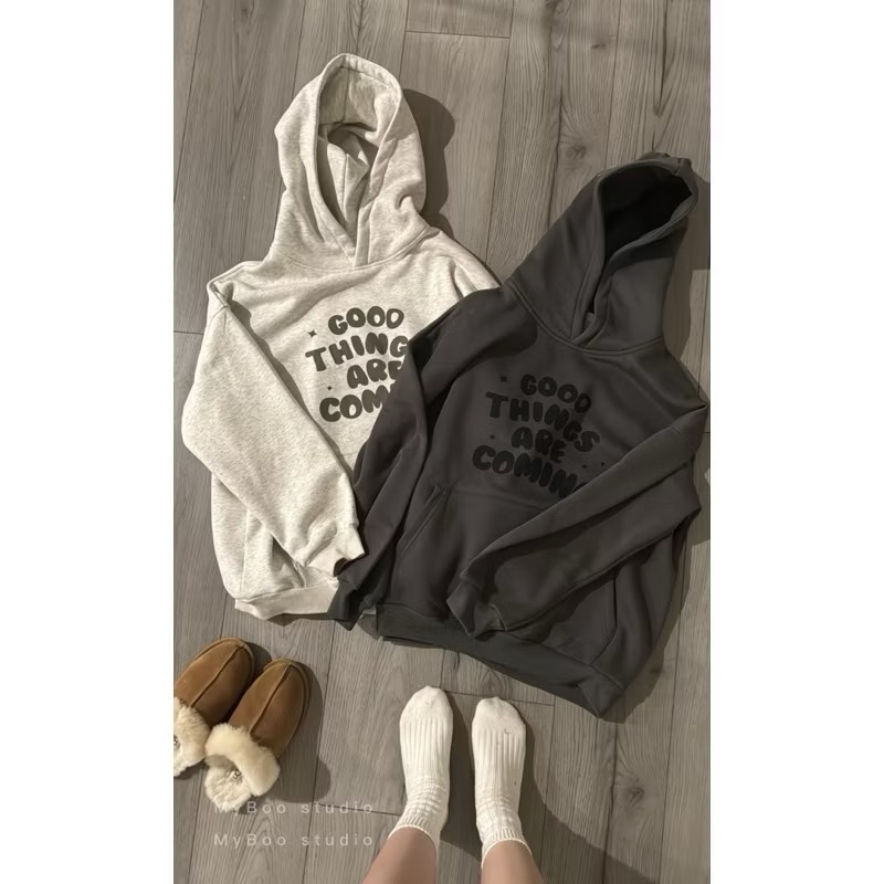 獨家訂製款 美式復古寬鬆oversize帽T 連帽衛衣-細節圖7