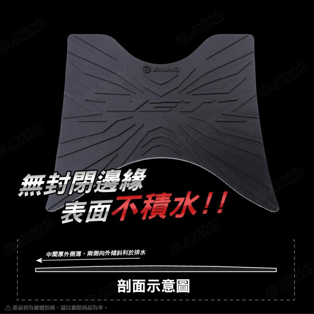 【工廠直營快速出貨】JET S SL SR 腳踏墊 踏墊 橡膠腳踏墊 防滑墊 排水墊 桀諾 機車腳踏墊-細節圖3