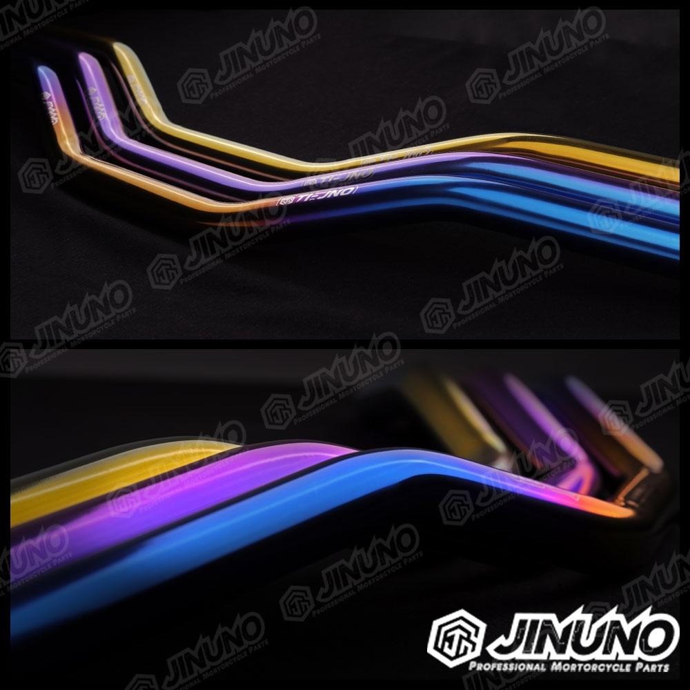 【工廠直營快速出貨】桀諾 鈦合金把手 機車手把 改裝把 機車車把 車把 平把 低把 直把 基本把 高把 22mm口徑 鈦-細節圖2