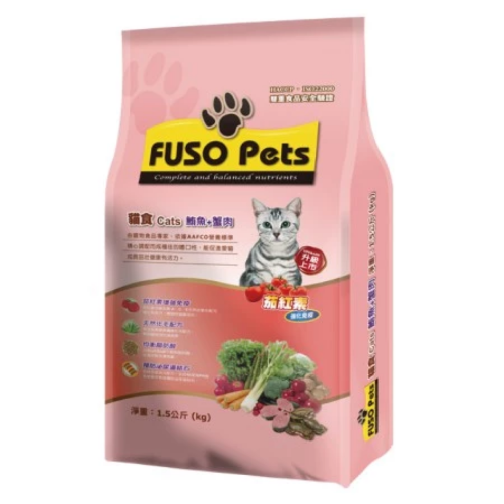 JPC 福壽貓飼料 1.5公斤(原包裝)(雞肉/牛肉/蟹肉)-規格圖1