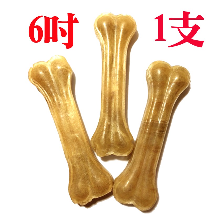 JPC 4吋/6吋/8吋耐咬潔牙骨(1支)油壓骨 牛皮骨 耐咬骨-規格圖1