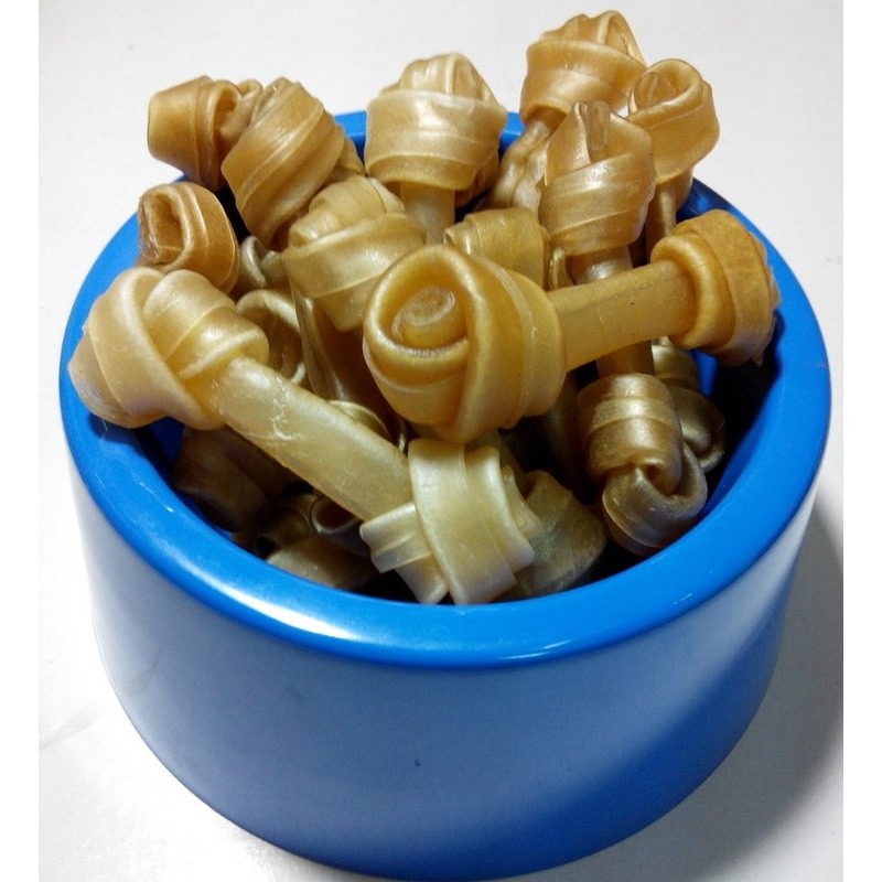 JPC 2.5吋/3.5~4吋/6~6.5吋牛皮打結骨(1支)脆棒/脆片/牛皮骨/潔牙骨-規格圖1