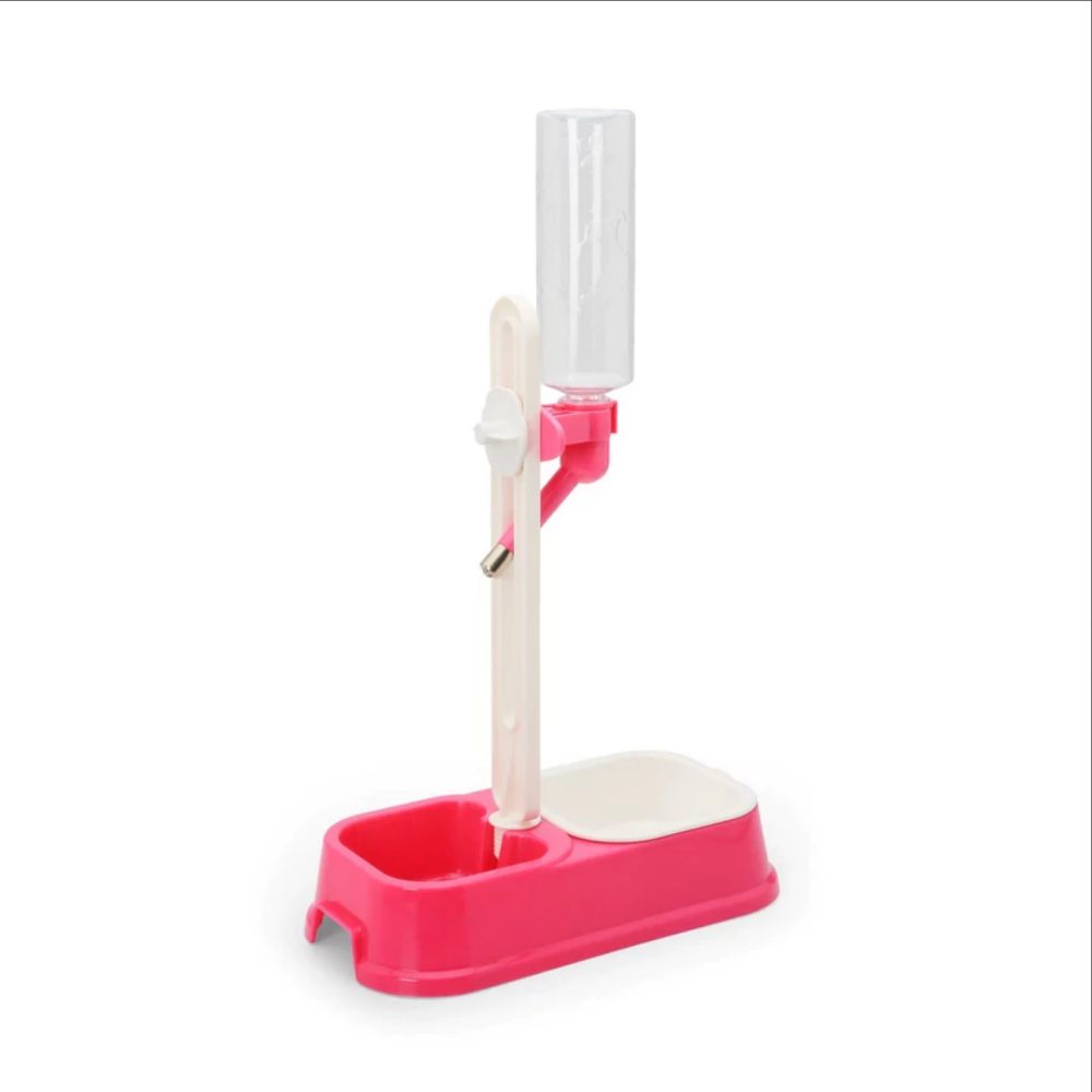 JPC 犬貓用飲飼兩用-直立式飲水器+餵食器 飲飼兩用可調式飲水器 637H-規格圖1