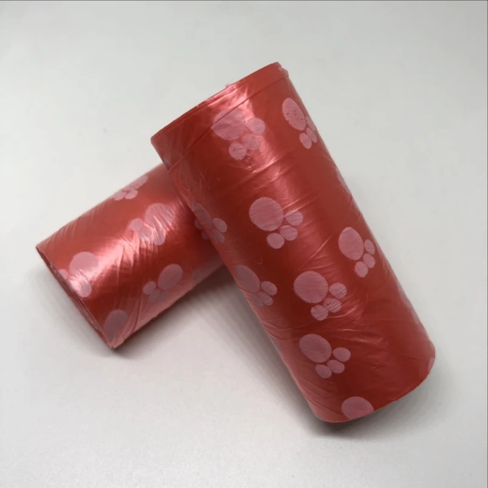 JPC 印花拾便袋1卷15個 寵物撿便袋 撿便器 寵物外出便便袋 狗狗撿便袋 專用垃圾袋 攜帶方便-規格圖1