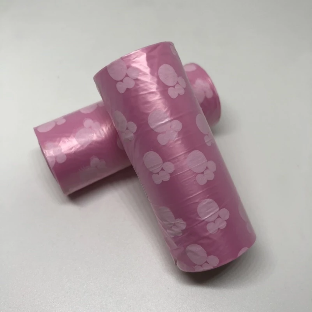 JPC 印花拾便袋1卷15個 寵物撿便袋 撿便器 寵物外出便便袋 狗狗撿便袋 專用垃圾袋 攜帶方便-規格圖1