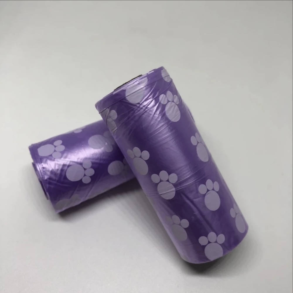 JPC 印花拾便袋1卷15個 寵物撿便袋 撿便器 寵物外出便便袋 狗狗撿便袋 專用垃圾袋 攜帶方便-規格圖1