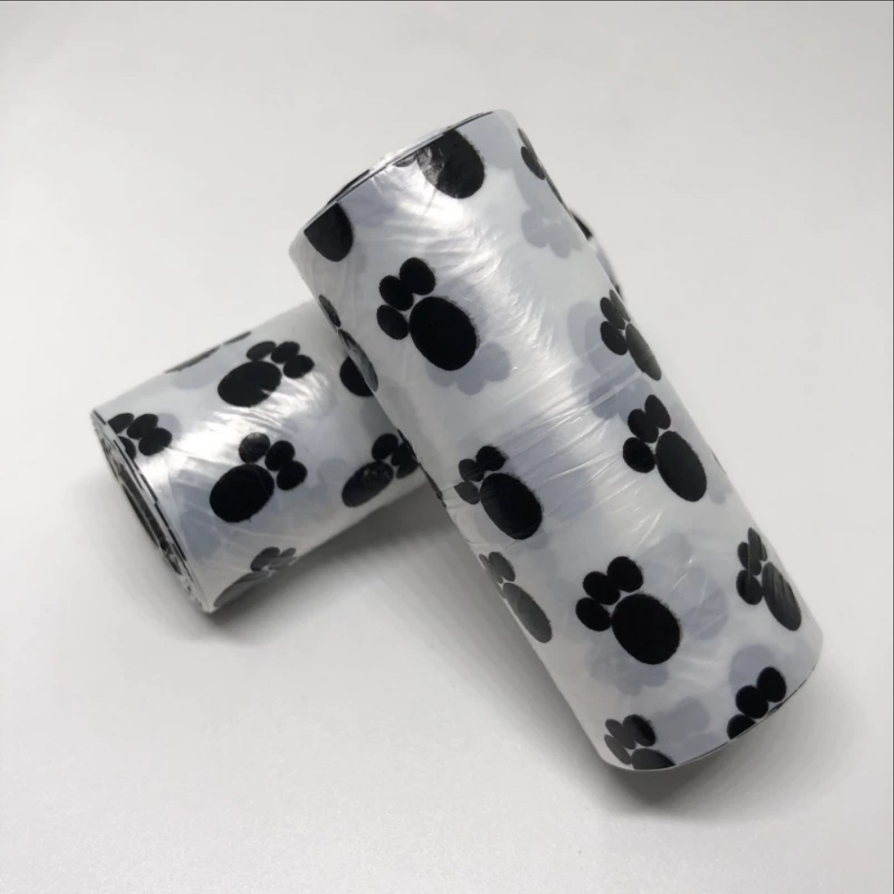 JPC 印花拾便袋1卷15個 寵物撿便袋 撿便器 寵物外出便便袋 狗狗撿便袋 專用垃圾袋 攜帶方便-規格圖1