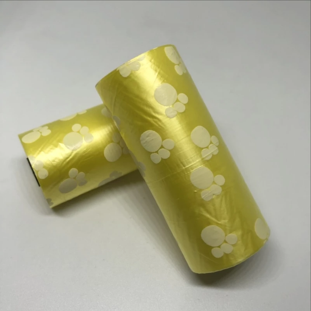 JPC 印花拾便袋1卷15個 寵物撿便袋 撿便器 寵物外出便便袋 狗狗撿便袋 專用垃圾袋 攜帶方便-規格圖1