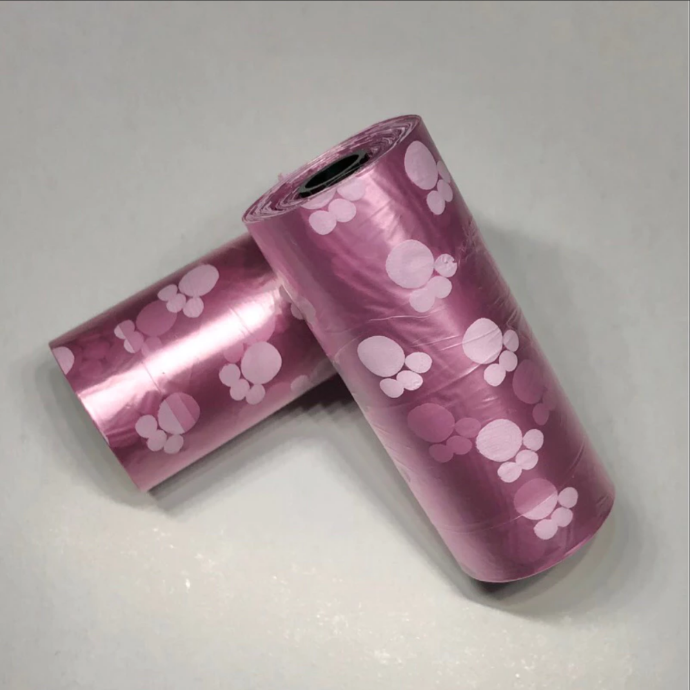 JPC 印花拾便袋1卷15個 寵物撿便袋 撿便器 寵物外出便便袋 狗狗撿便袋 專用垃圾袋 攜帶方便-規格圖1