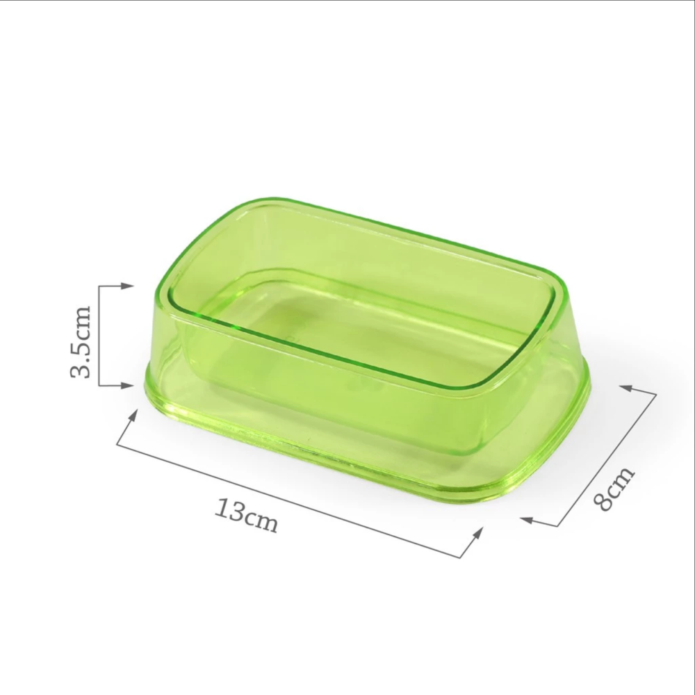 JPC 小動物用壓克力四方碗 長方碗 13X8X3.5(高)公分 鼠碗 小動物飼料碗-細節圖2