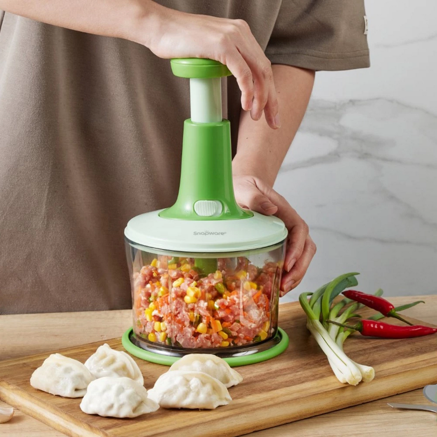 JPC 【CorelleBrands 康寧餐具Snapware】多功能按壓食物調理器 1200ml 攪拌/脫水/切碎-細節圖2