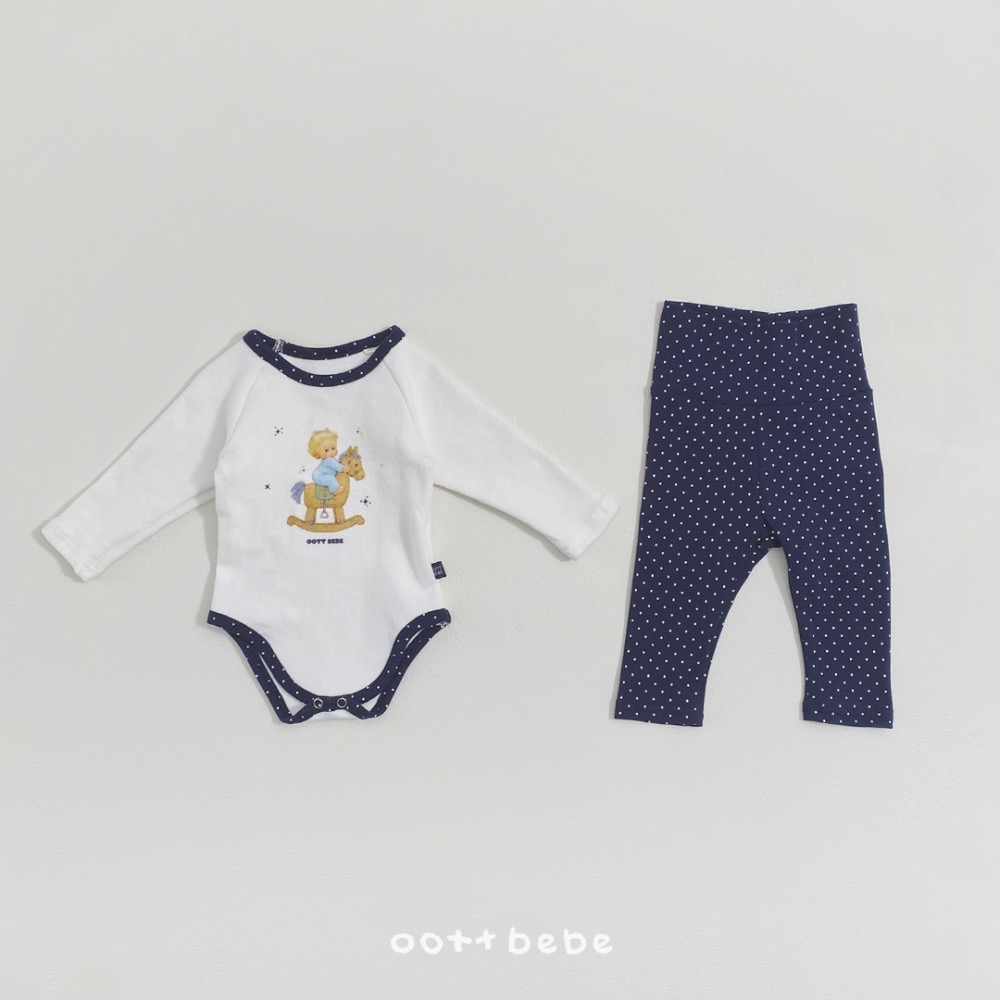 套裝｜oottbebe슈크림베베(包屁衣+護肚褲）-細節圖2