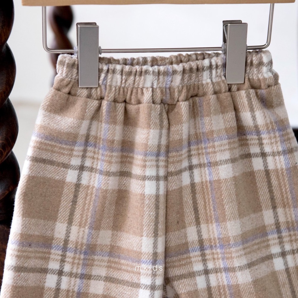長褲｜Mkids 올리버체크팬츠-細節圖6
