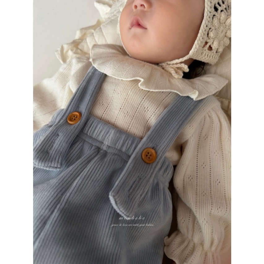 吊帶褲｜Monbebe W골지멜빵 팬츠-細節圖3