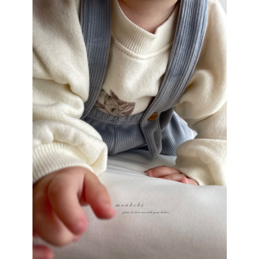 吊帶褲｜Monbebe W골지멜빵 팬츠-細節圖5