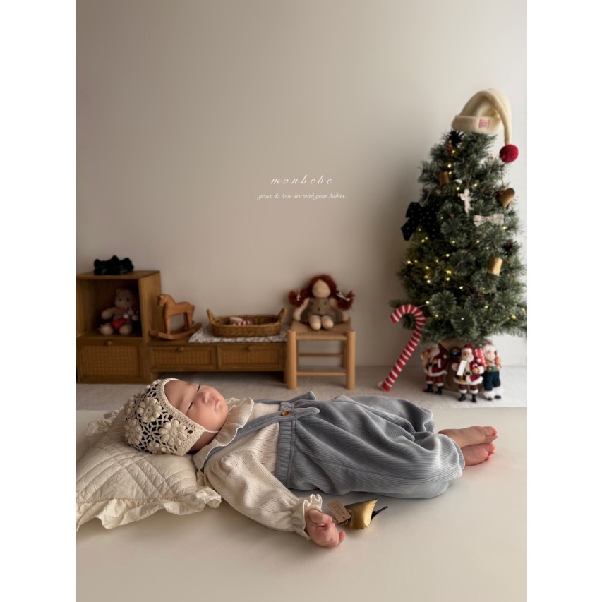 吊帶褲｜Monbebe W골지멜빵 팬츠-細節圖6