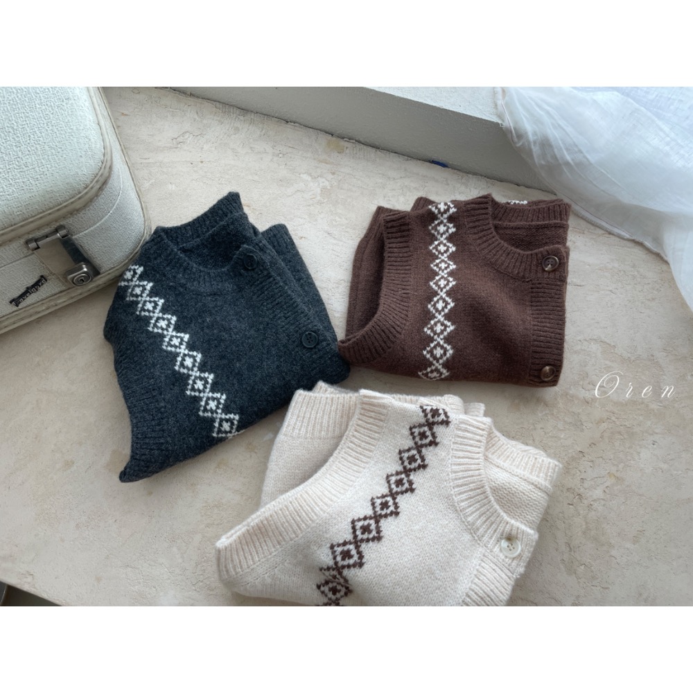 背心｜oren 나뚜루 니트 베스트-細節圖2