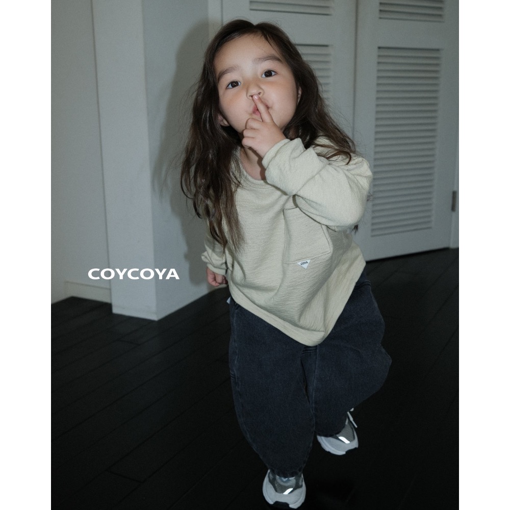 上衣｜Coycoya 코야슬럽기모티셔츠-規格圖3