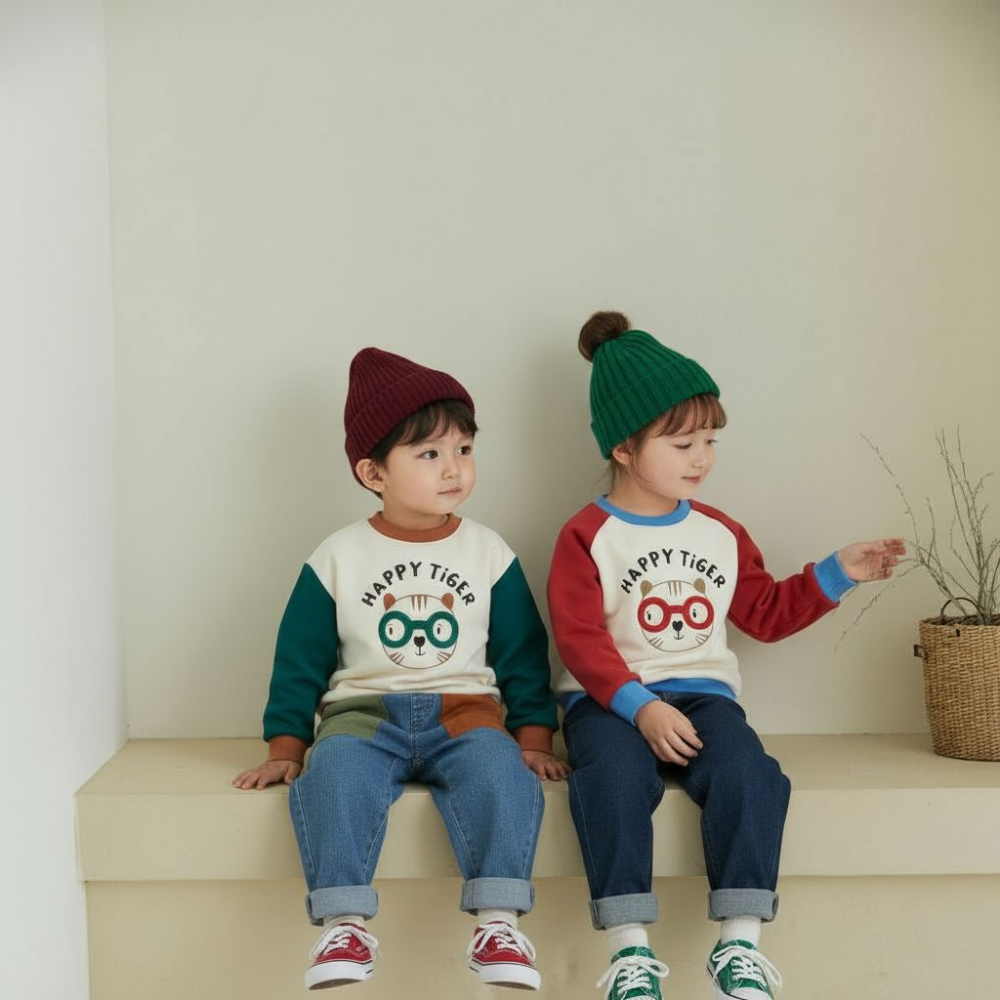 上衣｜orange mom 부클안경호랑이티-細節圖2