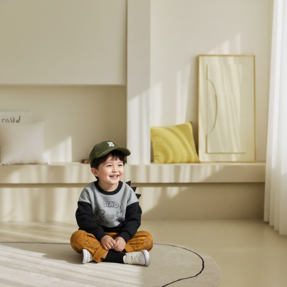 上衣｜orange mom 뿔배색공룡티-細節圖5