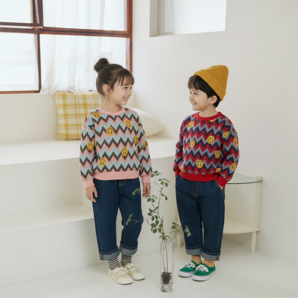 上衣｜orange mom 니트스마일티-細節圖2