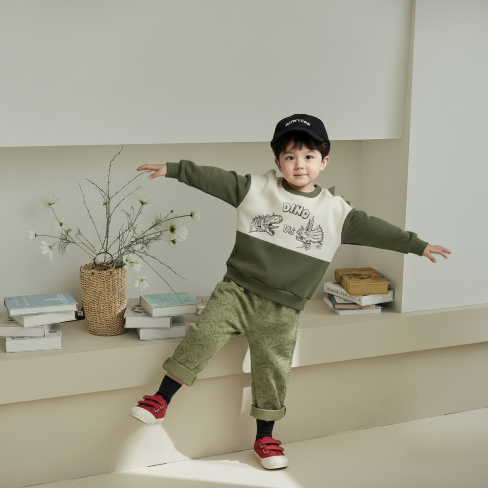 褲子｜orange mom 공룡나염지바지-細節圖2