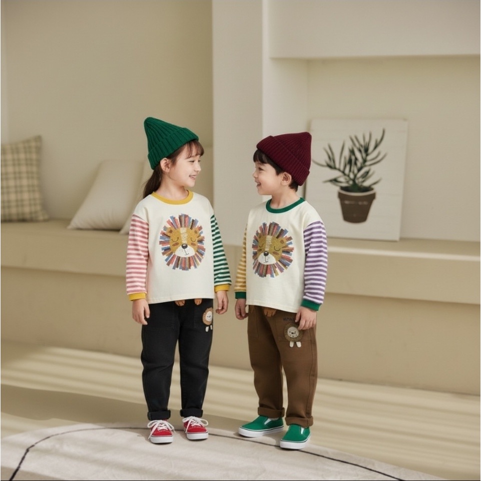 上衣｜orange mom 입체발배색사자티-細節圖3