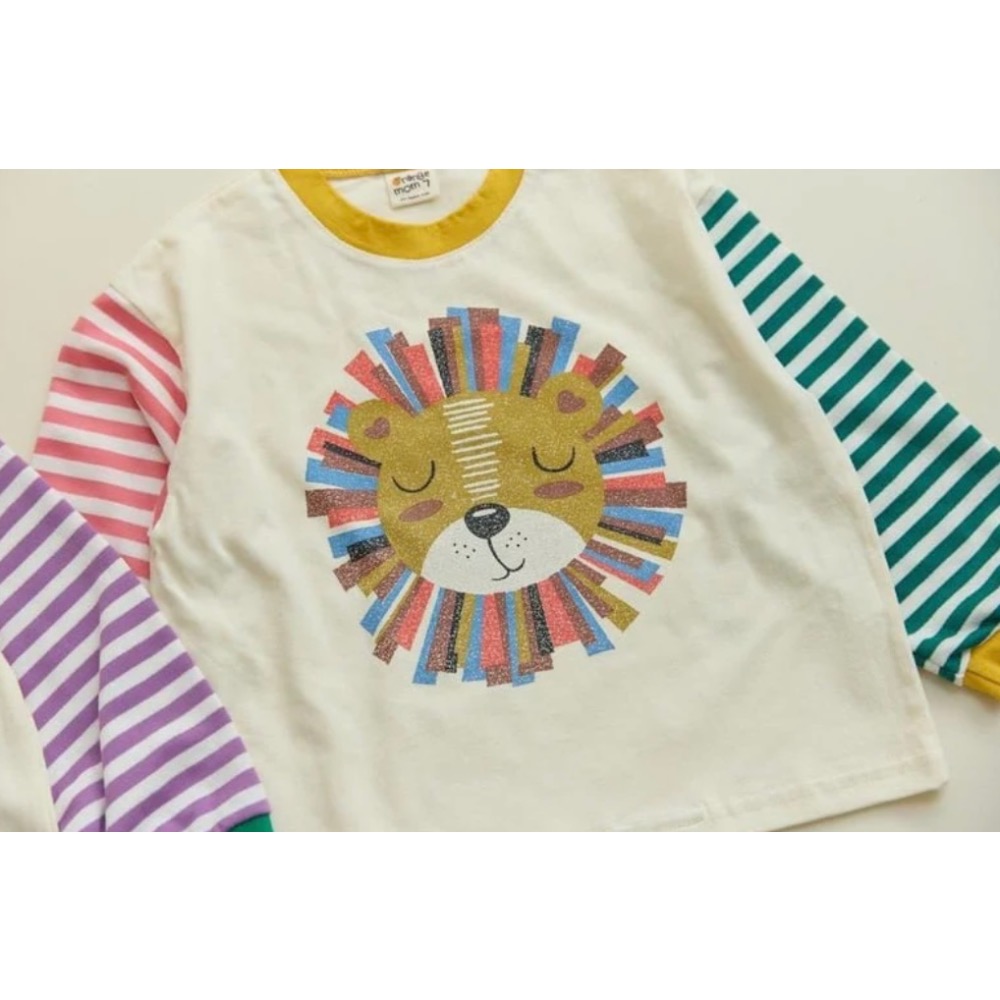 上衣｜orange mom 입체발배색사자티-規格圖3