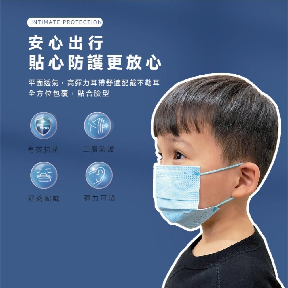 【健康天使】MIT醫用滿版大兒童幼童平面口罩-細節圖3