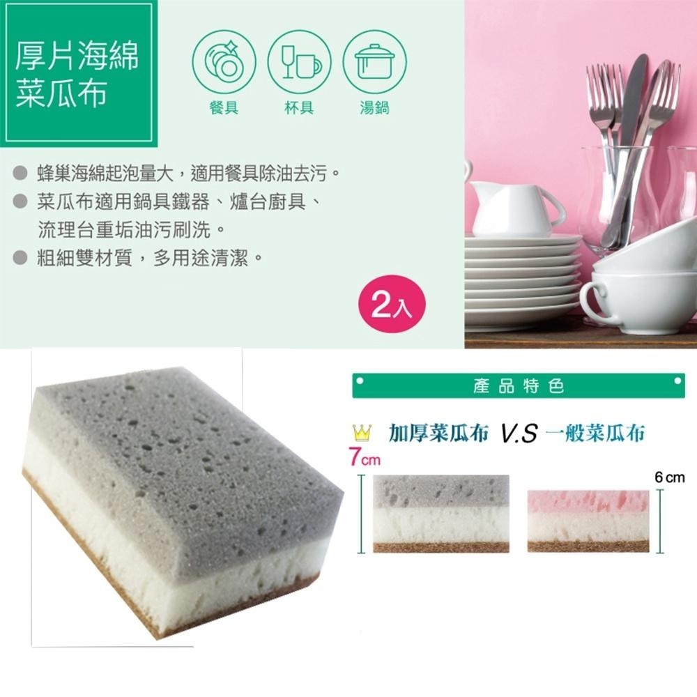 菜瓜布 顏色隨機【小閨祕】海綿菜瓜布 仿絲瓜百潔布 魔術海綿 雙效魔術海綿-細節圖4