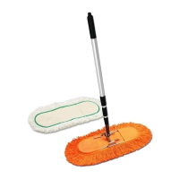 靜電拖把組(1拖1布)【小閨祕】專業掃除 大面積 萬向旋轉基座 360度清潔 地板清潔 灰塵 毛髮