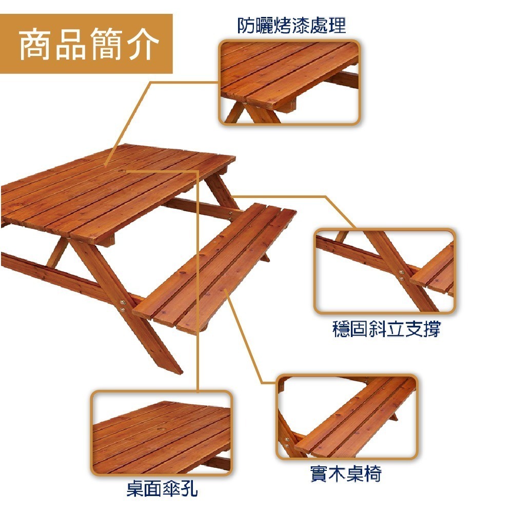 新慕尼黑耐候實木啤酒桌【萬家欣】庭園椅 露營 烤肉BBQ 酒吧 花園 餐飲 帳篷 戶外傘 原木 民宿 野餐桌-細節圖2