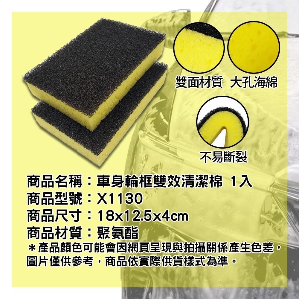 車身輪框雙效清潔棉【小閨祕】洗車海綿 玻璃清潔 洗車工具 海綿拋 汽車清潔用品 打蠟 清潔-細節圖4