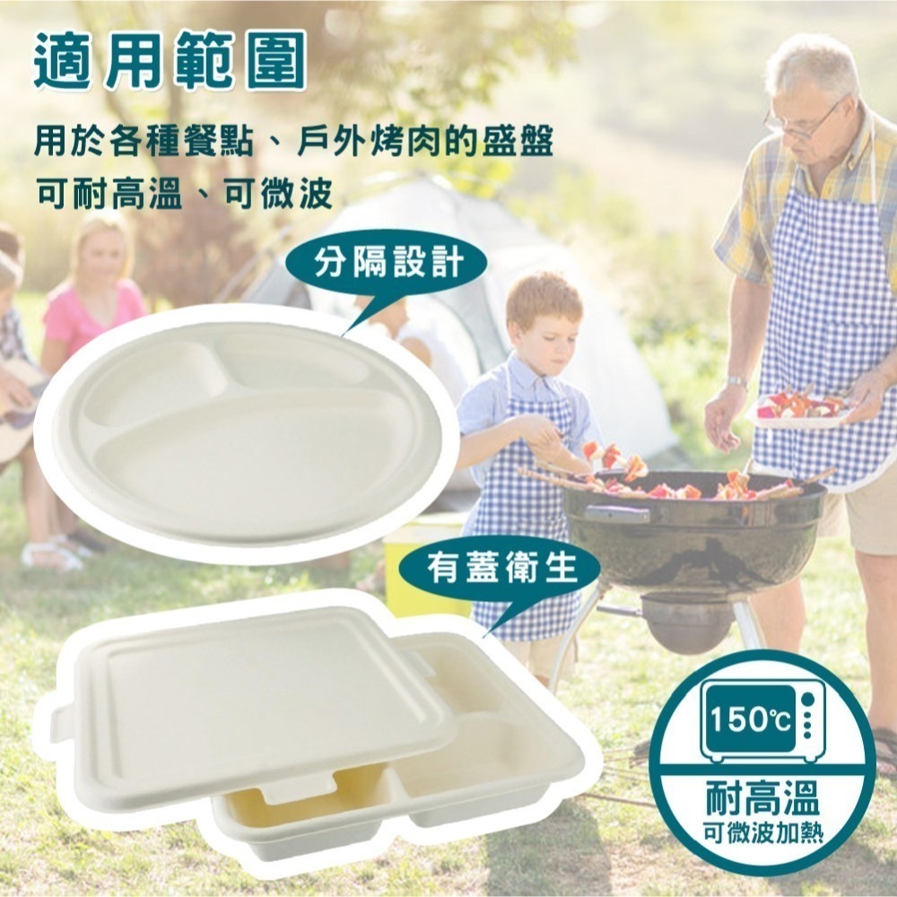 蔗麼植白餐盒/碗盤【小閨祕】免洗餐具 餐盒 餐盤 紙盤 紙碗-細節圖3