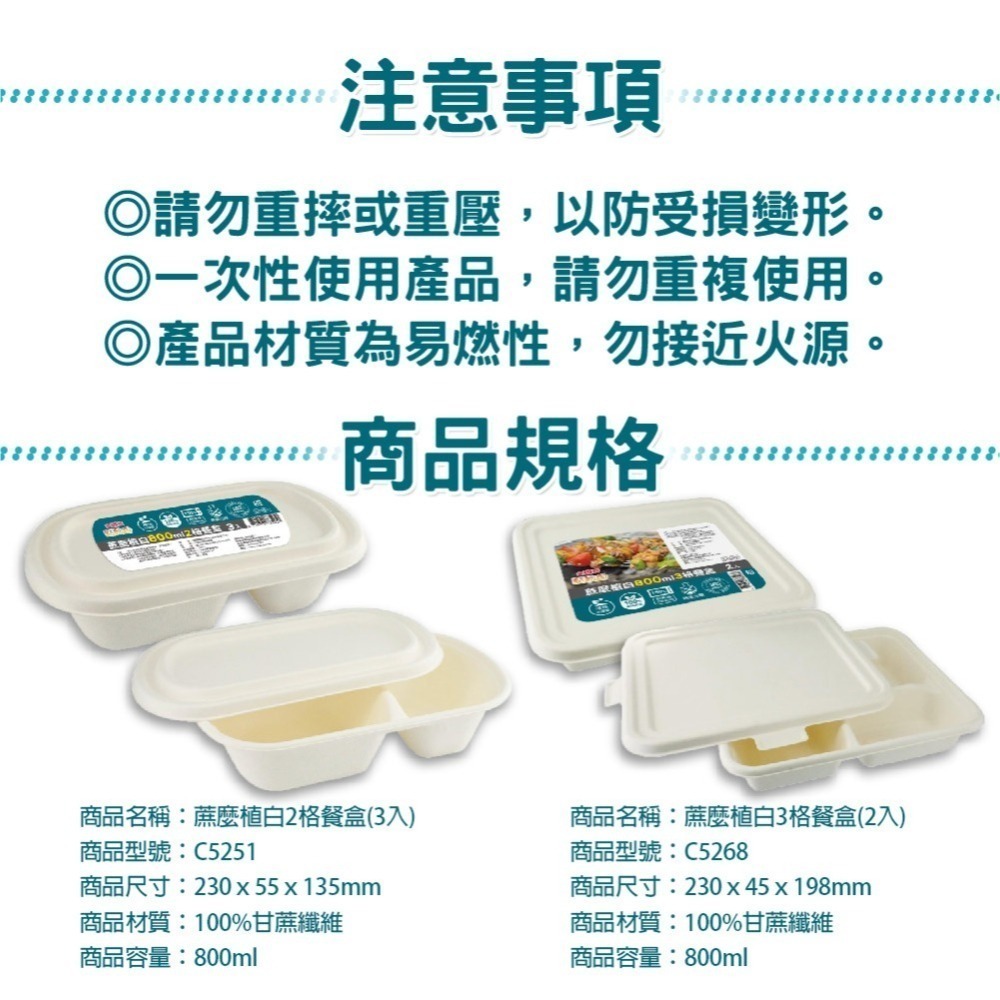 蔗麼植白餐盒/碗盤【小閨祕】免洗餐具 餐盒 餐盤 紙盤 紙碗-細節圖4