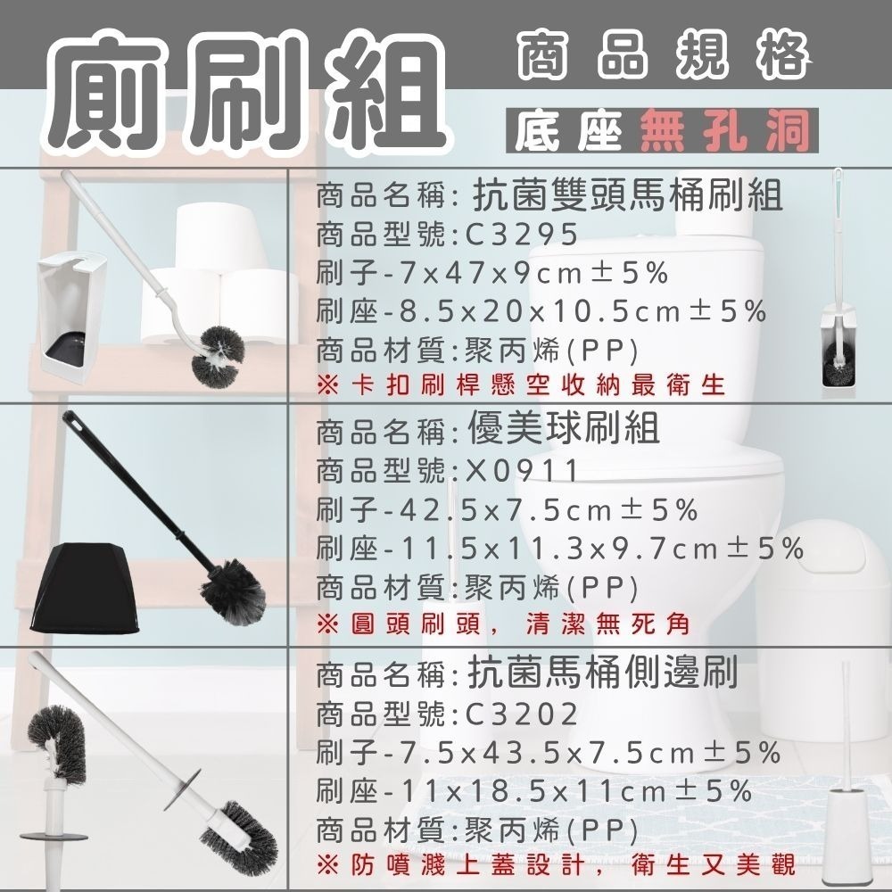 馬桶廁刷 單支/整組 ※部分僅能宅配(請看商品描述區)【小閨祕】馬桶刷 浴廁清潔刷  圓頭刷 彎形刷 壁掛式 底座組-細節圖5