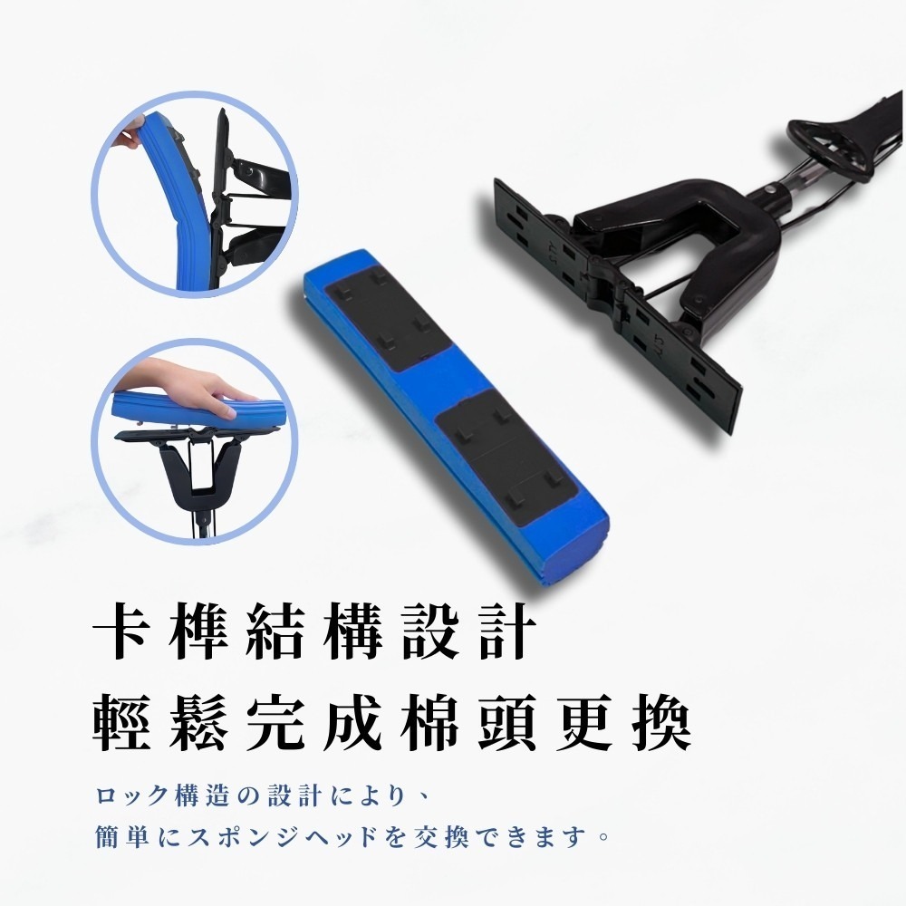 超吸水職人膠棉拖把優惠套組(1拖2棉)【小閨祕】台灣製造 膠棉拖把 拖把 夾式 超吸水-細節圖6