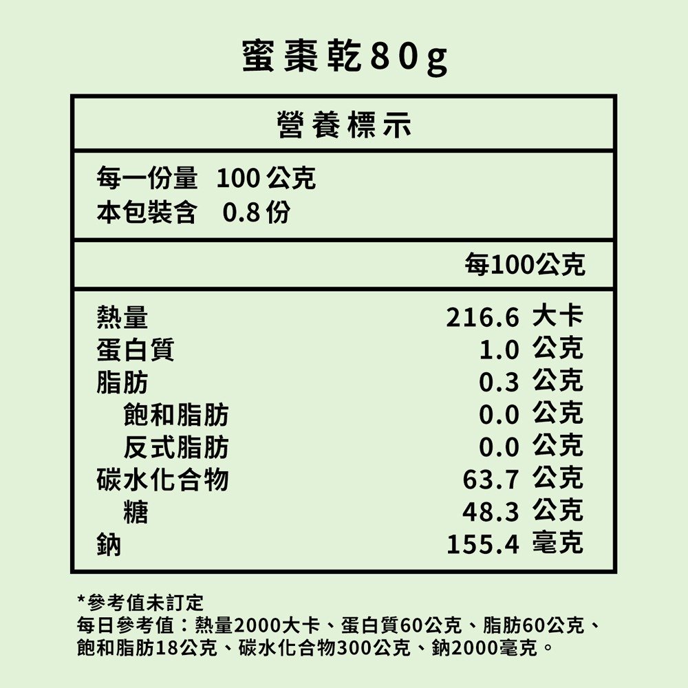 甜聊田寮 蜜棗乾/芭樂乾/芒果乾 任選*3包 (80g/包)-細節圖6